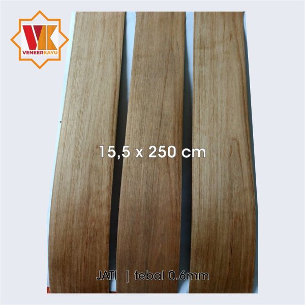 Veneer Kayu Jati 15,5cm x 250cm